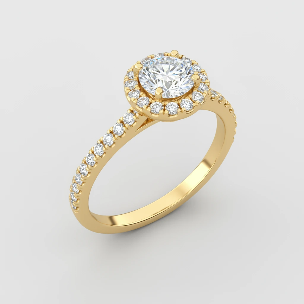 Amour • Solitaire • Pear • 18K Yellow Gold