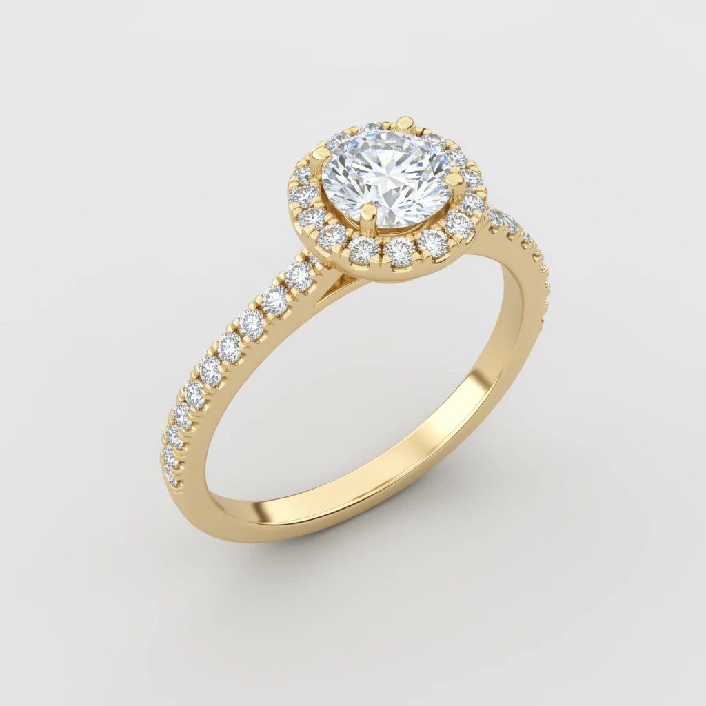 Amour • Solitaire • Pear • 9K Yellow Gold