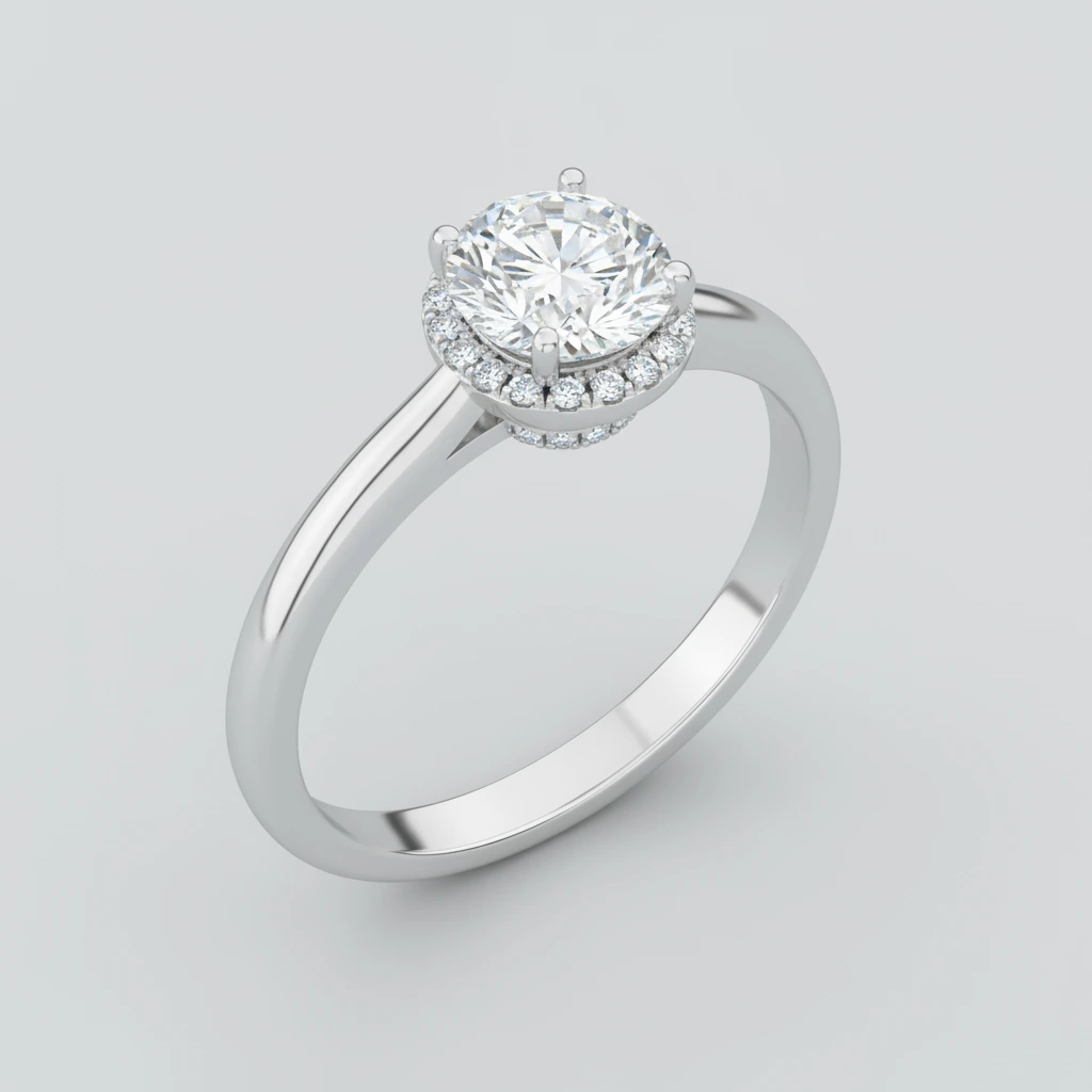 Aurora • Hidden Halo • Round • Platinum