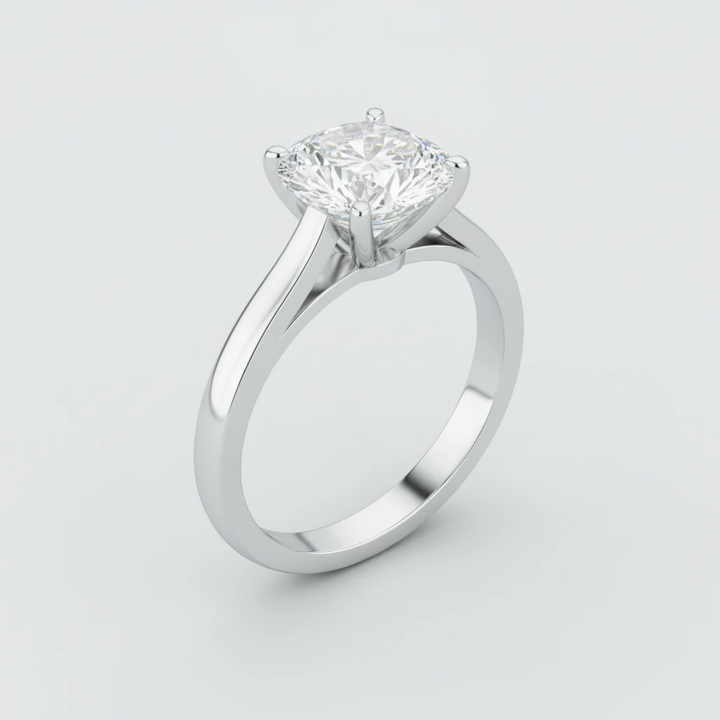 Celeste • Hidden Halo • Cushion • Platinum