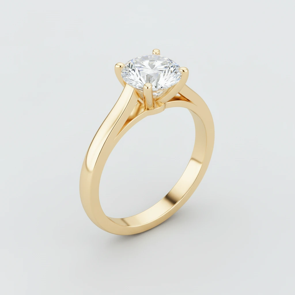 Celeste • Hidden Halo • Emerald • 18K Yellow Gold