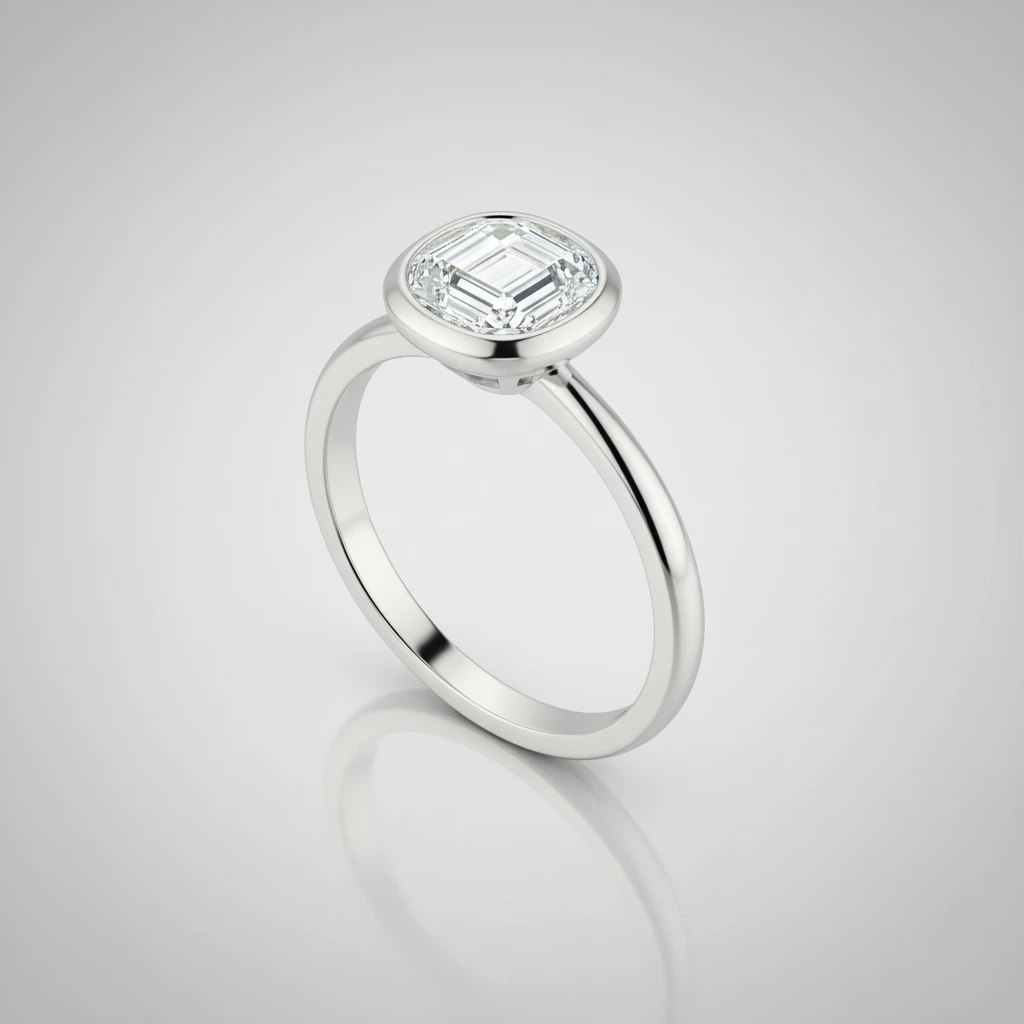 Elysian • Three Stone • Emerald • Platinum