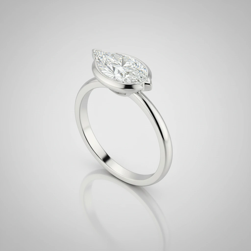 Elysian • Three Stone • Marquise • Platinum