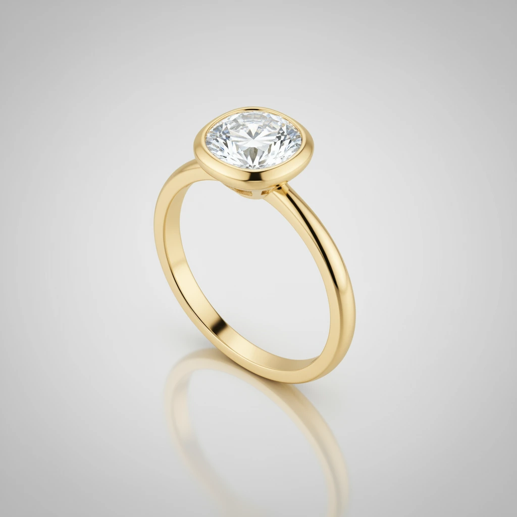 Elysian • Three Stone • Pear • 18K Yellow Gold