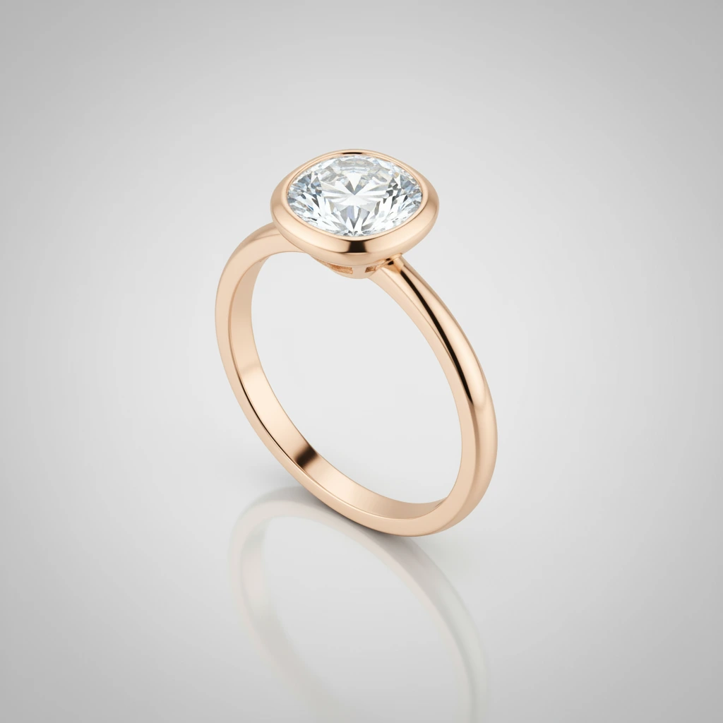 Elysian • Three Stone • Round • 18K White Gold
