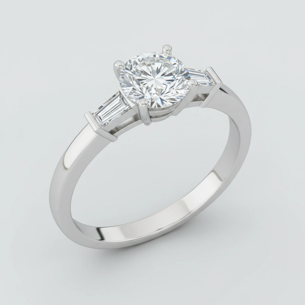 Eternal • Solitaire • Round • 9K White Gold