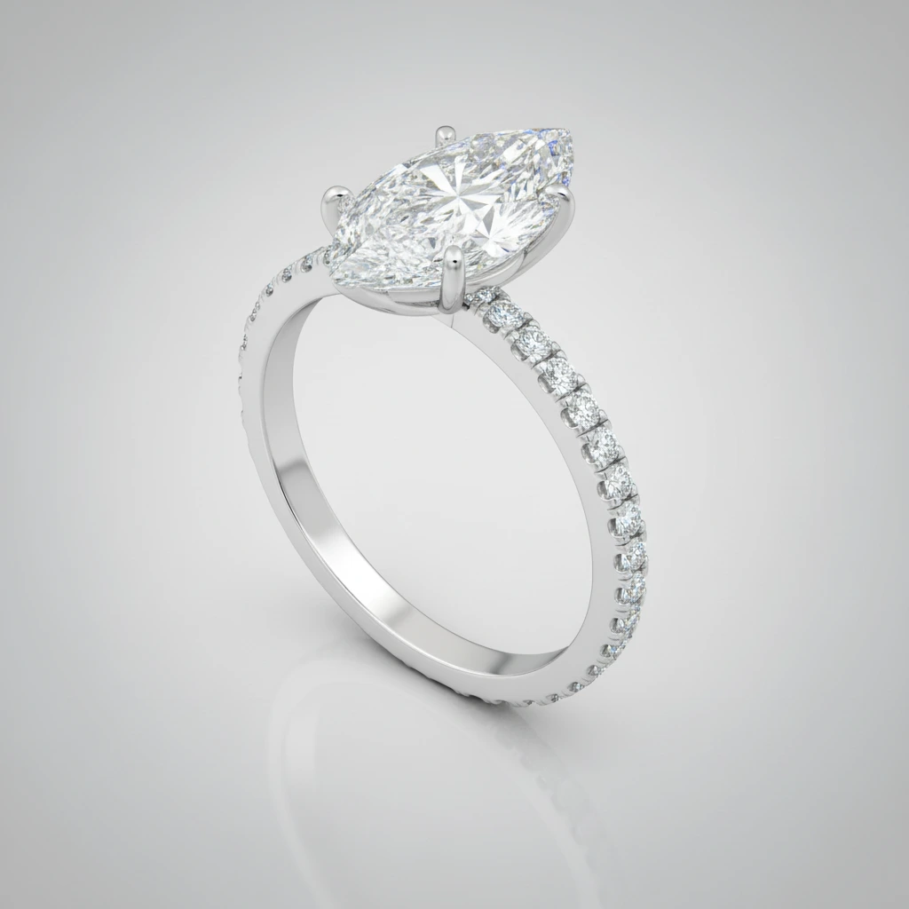 Lustre • Solitaire • Marquise • Platinum