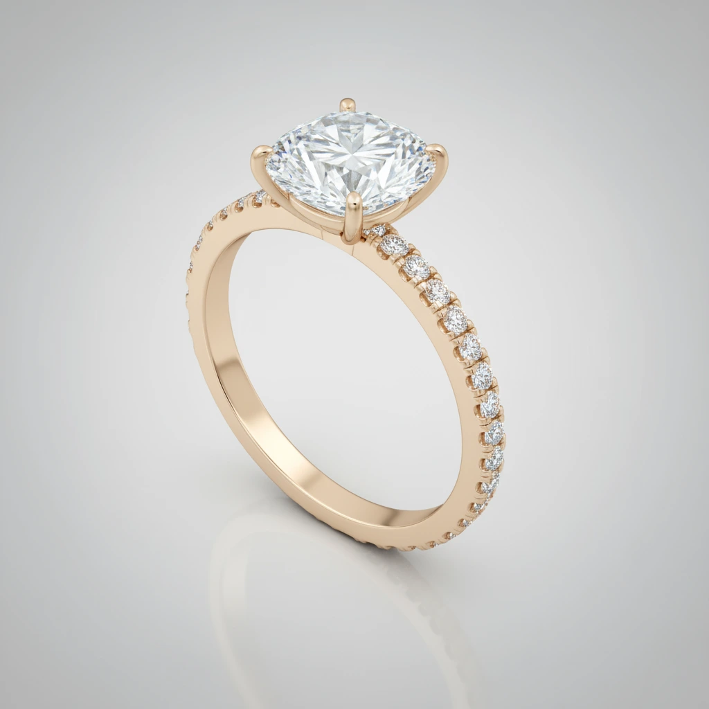 Lustre • Solitaire • Pear • 9K White Gold