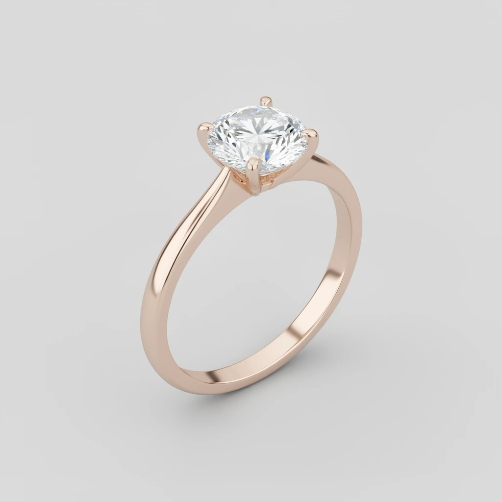 Sophia • Solitaire • Cushion • 18K White Gold