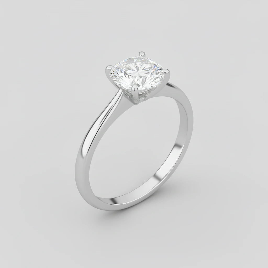 Sophia • Solitaire • Cushion • Platinum